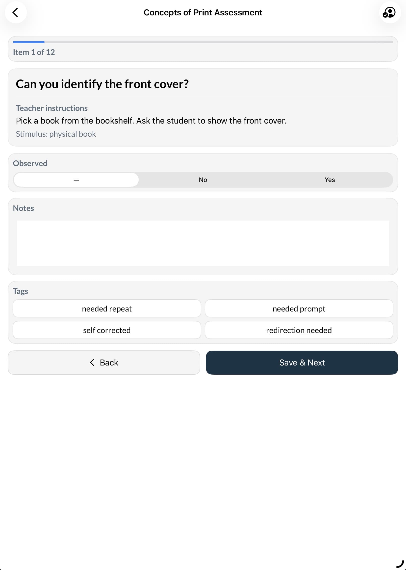 Concepts of print assessment placeholder