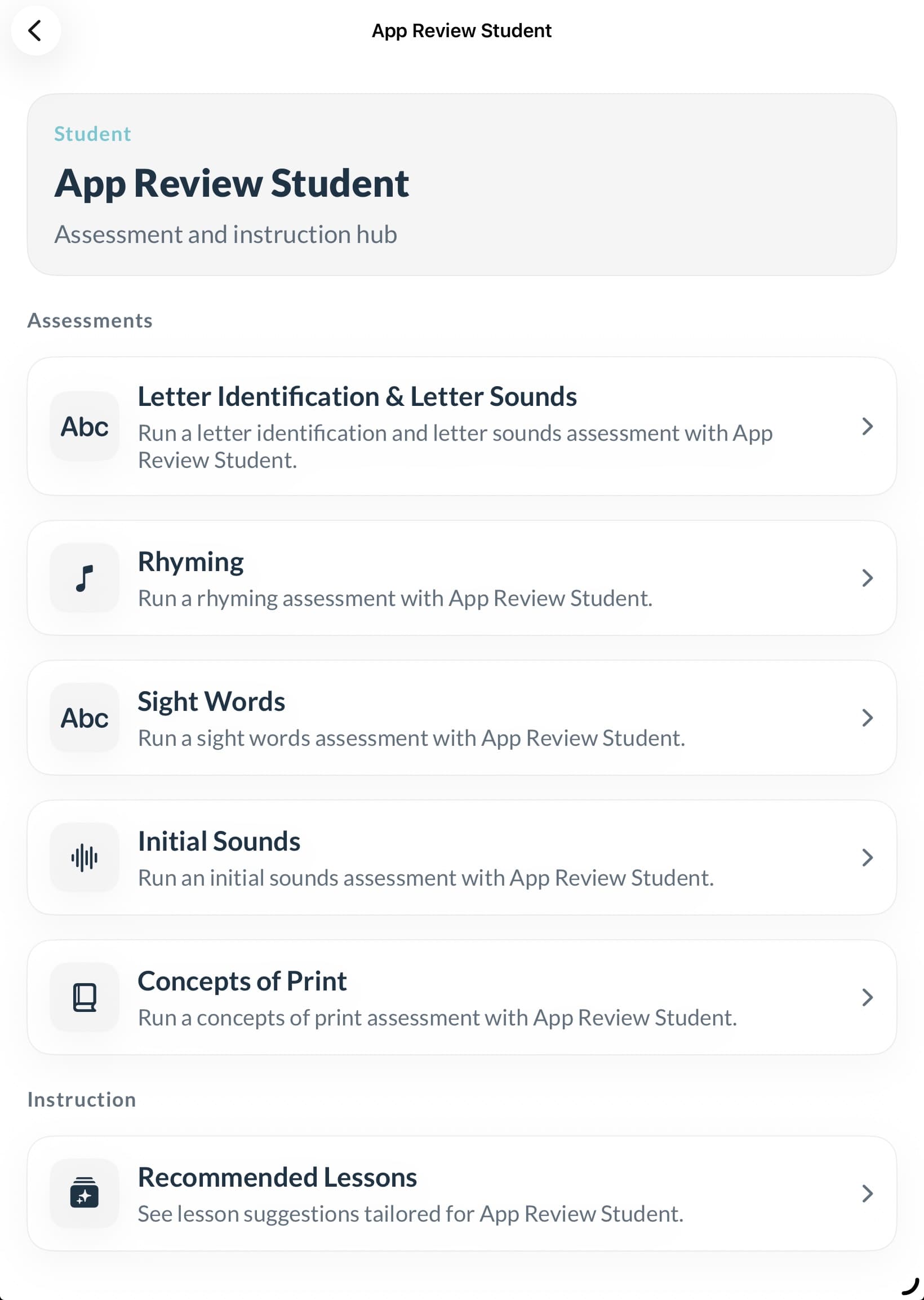 Student hub placeholder
